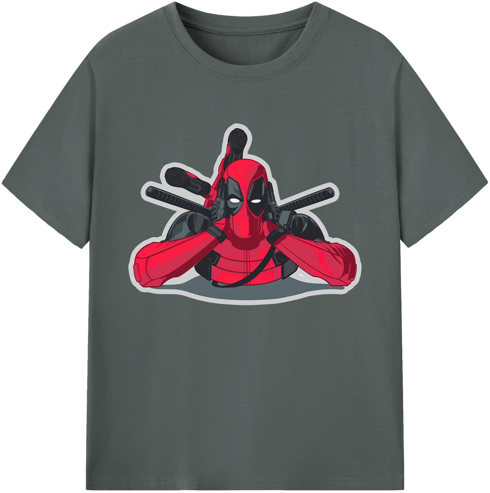 （画像用） Deadpool デッドプール 綿100％ メンズ半袖Tシャツ｜肌触りやわらか＆通気性